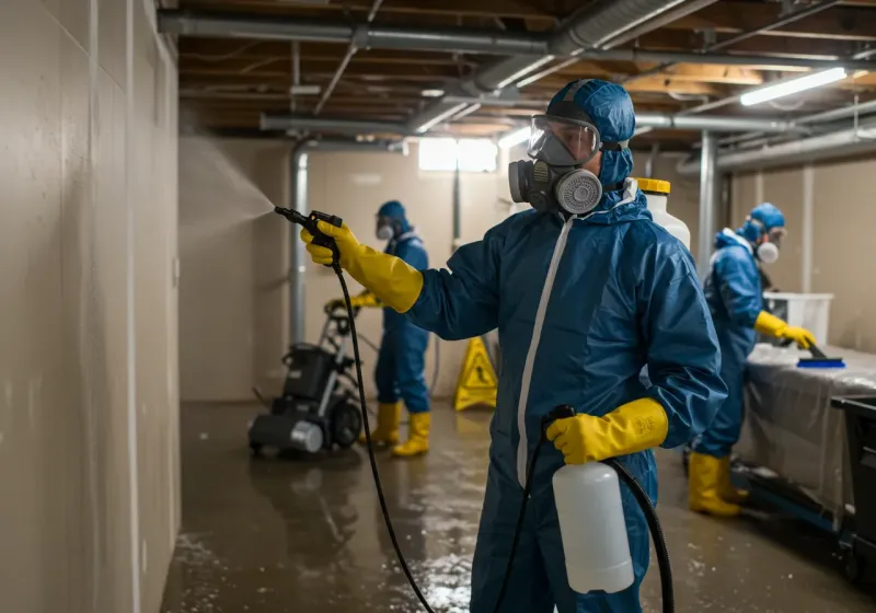 Basement Sanitization and Antimicrobial Treatment process in Byron Center, MI