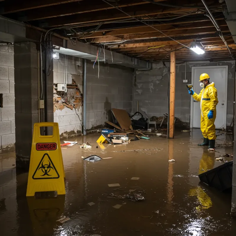 Flooded Basement Electrical Hazard in Byron Center, MI Property